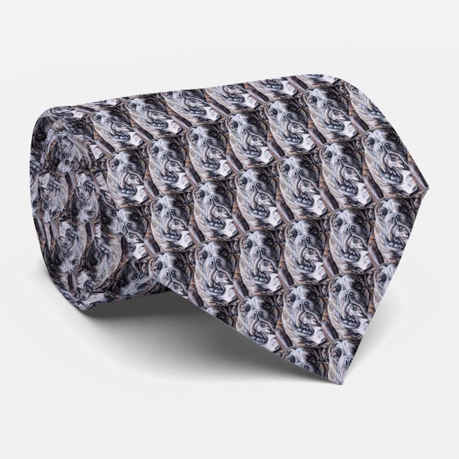 Bulldog Ties English Bulldog Neckties Customize (Rullad)