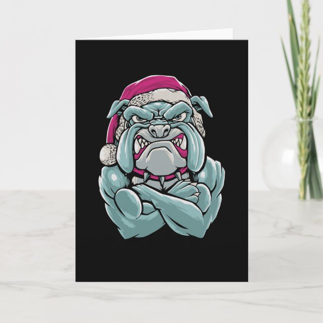 Bulldog Tomte Kort (Framsida)