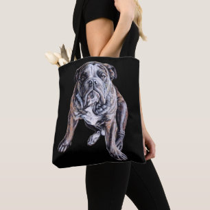 Bulldog Tote Bag English Bulldog Enviro-Friendly Tygkasse