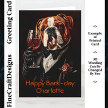 Bulldog, Tuxedo, Bow Tie Vin CR8 Anpassningsbar Bi