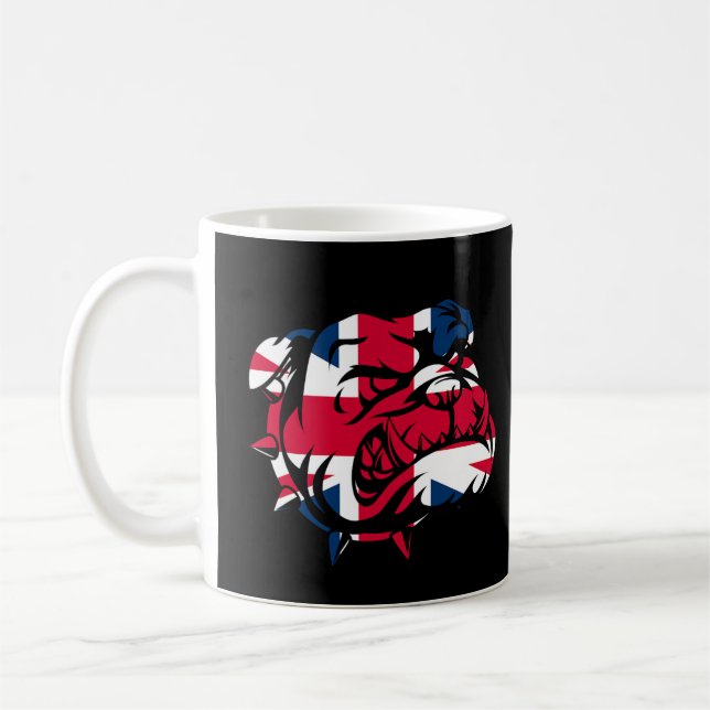 Bulldog Union Jack Flagga Kaffemugg (Vänster)