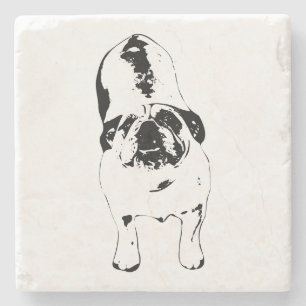Bulldog - Upptäck, fet B&W Stenunderlägg