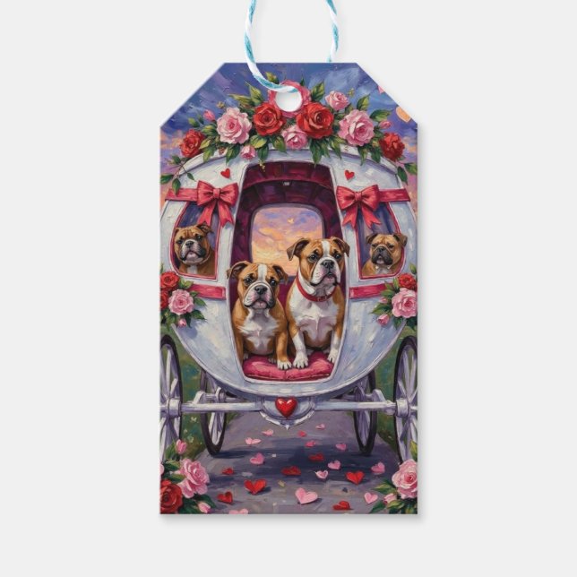 Bulldog Valentine's Day Presentetikett (Framsidan)