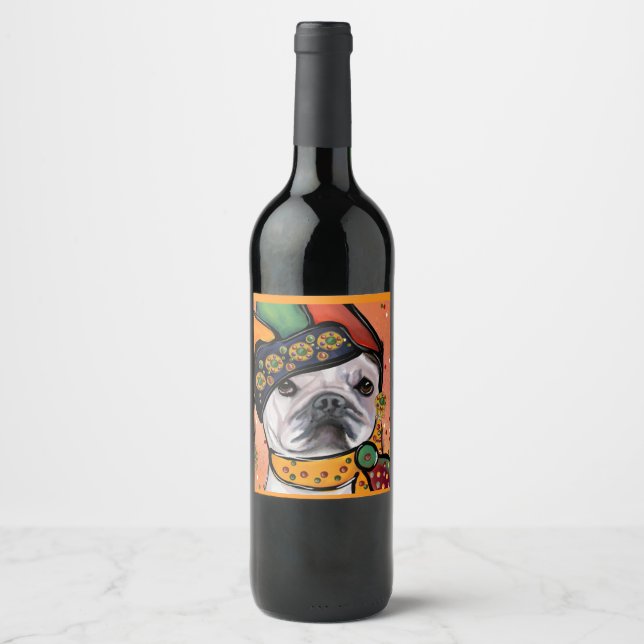 Bulldog       vinflaska etikett (Framsida)