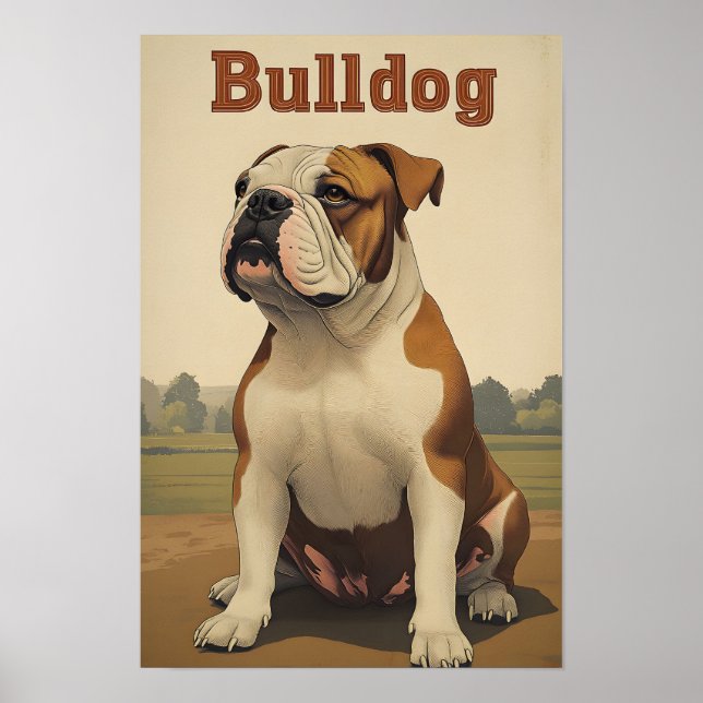 Bulldog Vintage Art Poster (Framsidan)