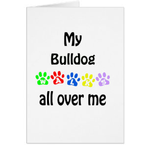 Bulldog Walks Design Hälsningskort