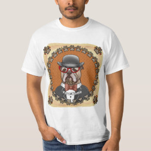Bulldog Wearing Glasses T Shirt