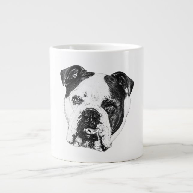 Bulldog Winter Morgon Mugg Jumbo Mugg (Framsidan)