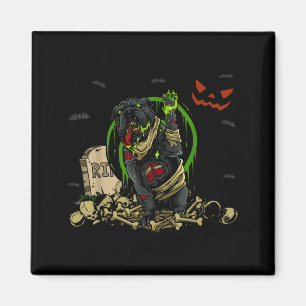 Bulldog Zombie Hund Rolig Zombie Hund Halloween Magnet