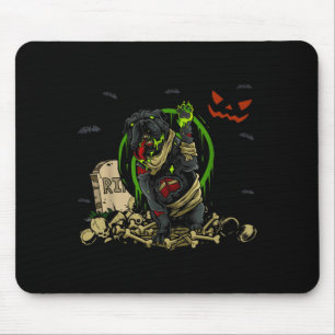 Bulldog Zombie Hund Rolig Zombie Hund Halloween Musmatta