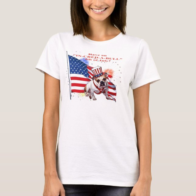 Bulldogg - independence dayfirande tee shirt (Framsida)