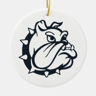 Bulldogg Julgransprydnad Keramik