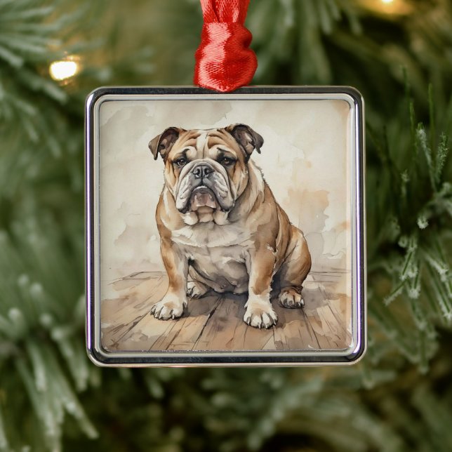 Bulldogg Julgransprydnad Metall (Träd)