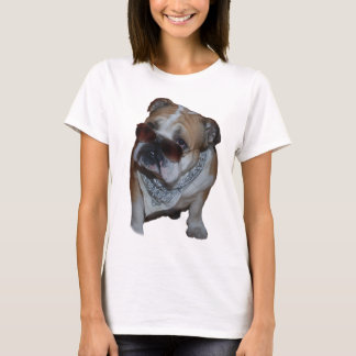 Bulldogg med exponeringsglas t shirt