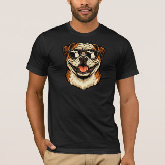 Bulldogg med solglasögon t shirt