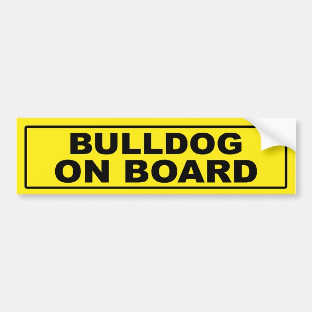 Bulldogg ombord bildekal (Framsidan)