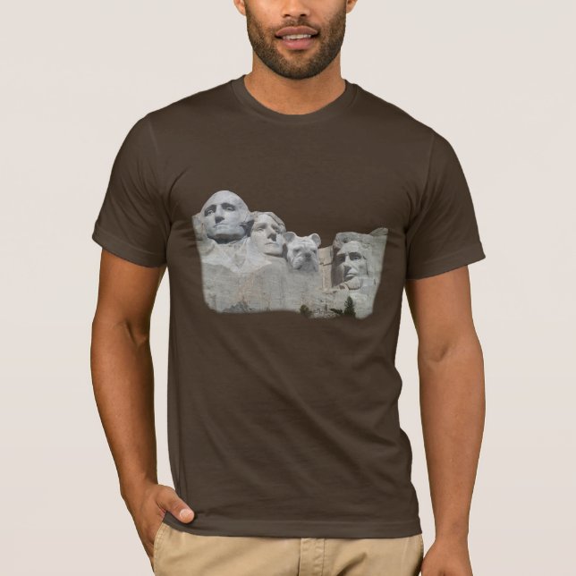 Bulldogg på Mount Rushmore T Shirt (Framsida)