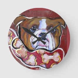  Bulldogg    Rund Klocka