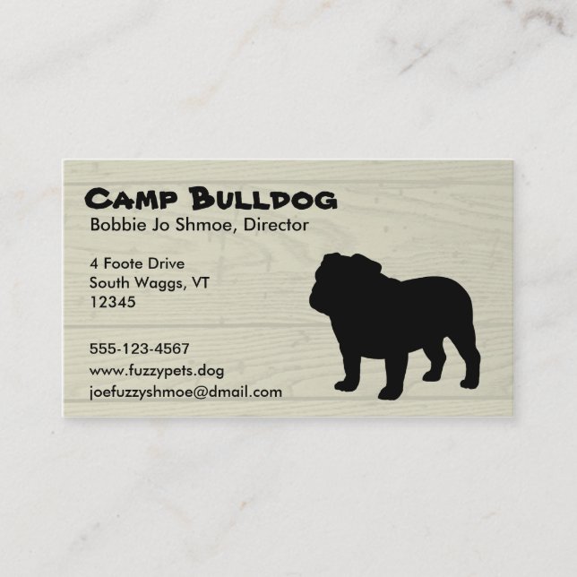 Bulldogg Visitkort (Framsida)