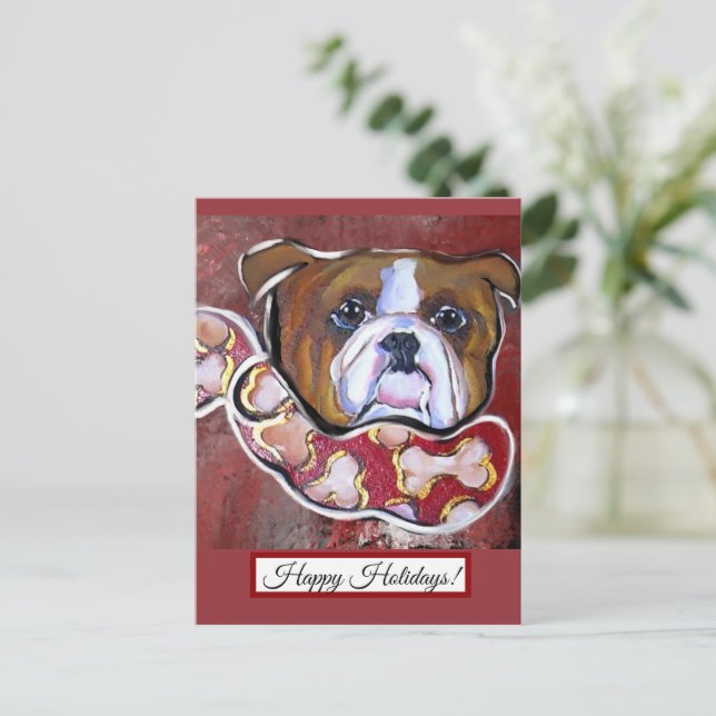 Bulldogg Vykort (Stående Fram)