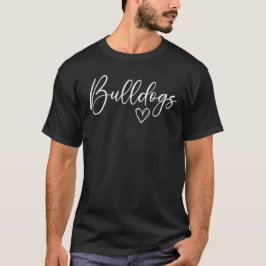 Bulldoggar älskar hjärta Roligt citat för hundägar T Shirt