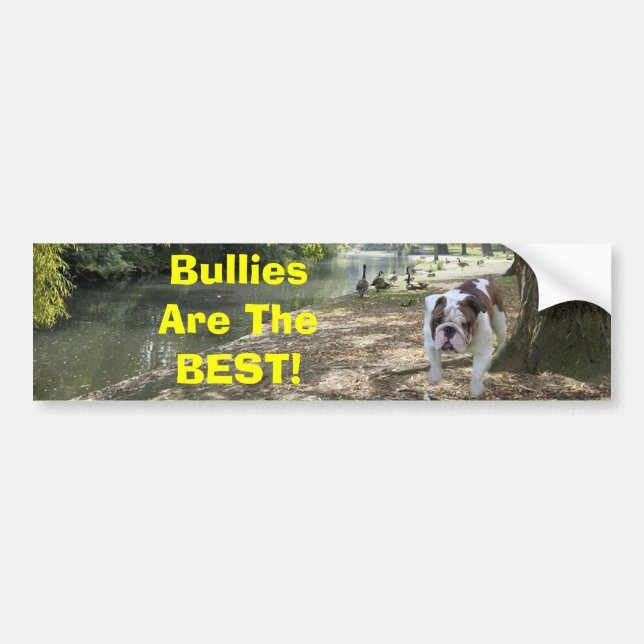 Bulldoggar är de bästa Bildtexten Bildekal (Framsidan)