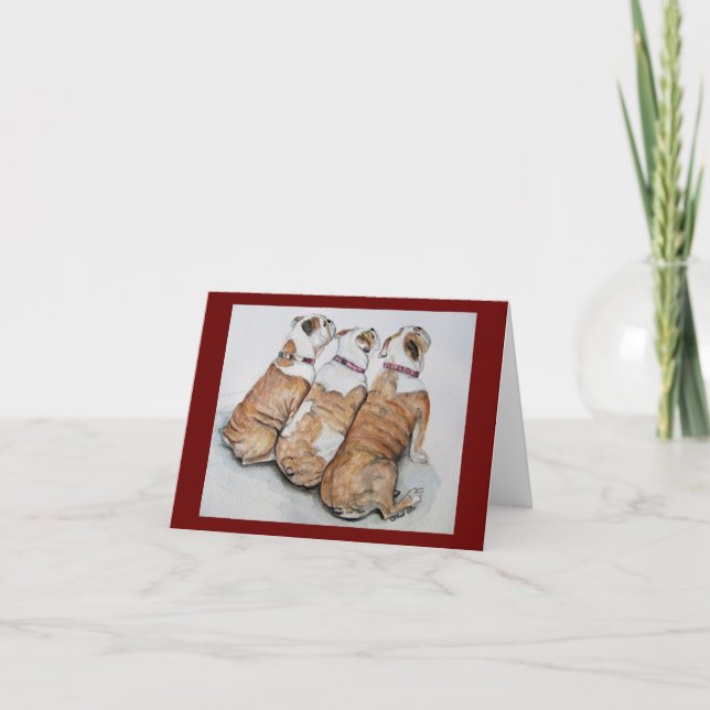 bulldoggar noterar kortet kort (Framsida)