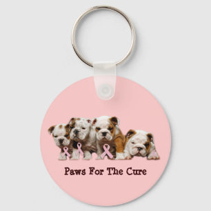Bulldoggbröstcancer Keychain Nyckelring