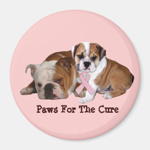 Bulldoggbröstcancermagnet Magnet