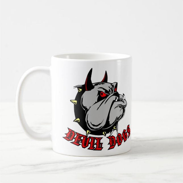 Bulldoggdjävulenhundar Kaffemugg (Vänster)