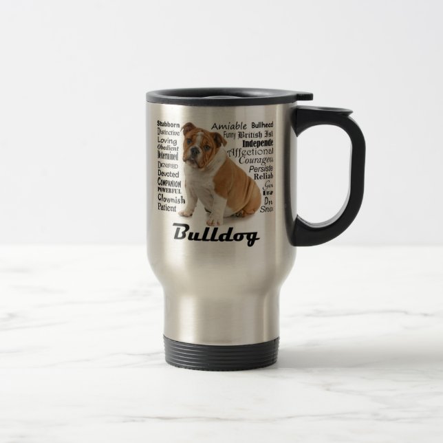 Bulldoggdragtravel mug resemugg (Höger)