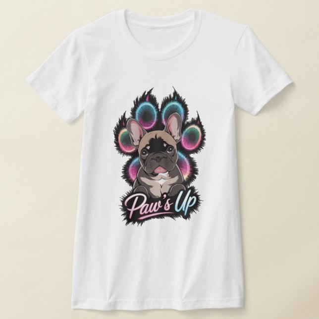 Bulldogge mit Style T Shirt (Laydown)