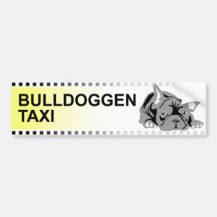 Bulldoggen Taxi (tyska) Bildekal