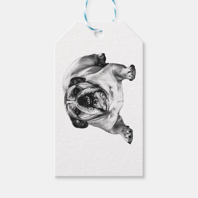 Bulldoggglädje för varje gåva presentetikett (Framsidan)
