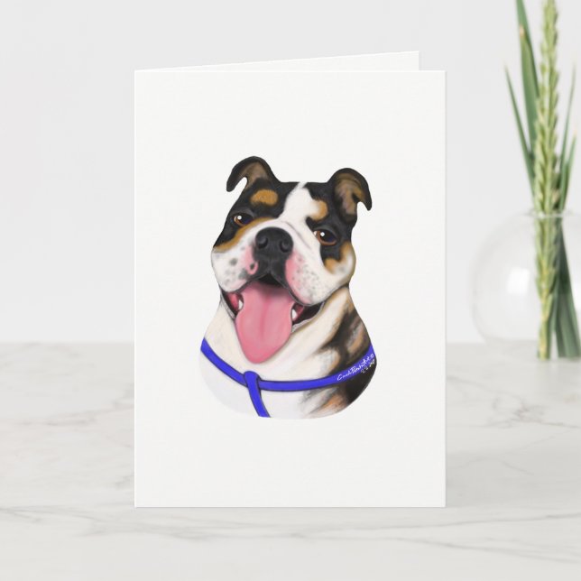 Bulldogghälsningkort Kort (Framsida)