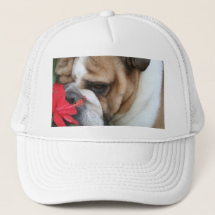 Bulldogghatt "taketid att lukta blommorna ", keps