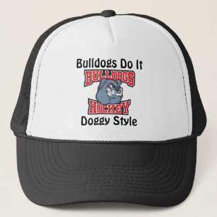 Bulldogghockeyhatt - röda brev keps