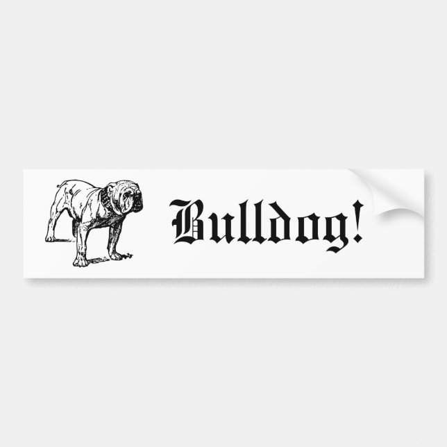 Bulldogghundaffär Bildekal (Framsidan)