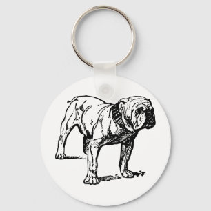 Bulldogghundaffär Nyckelring