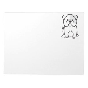 Bulldogghundtecknad Anteckningsblock