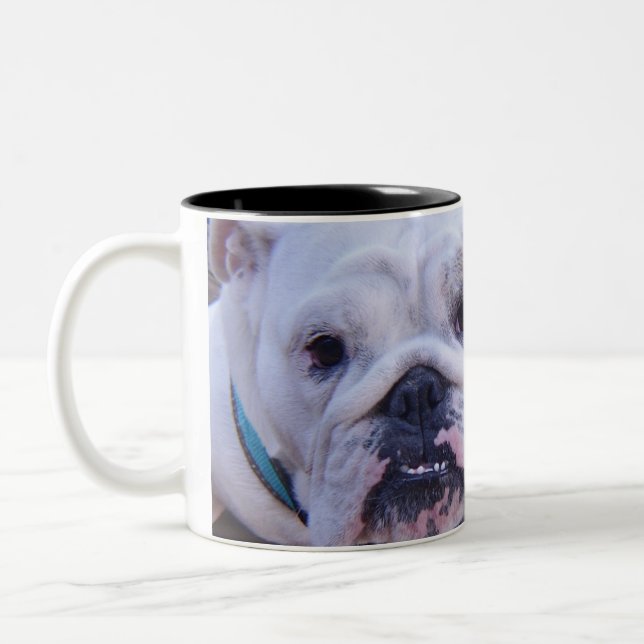 Bulldoggkaffemugg Två-Tonad Mugg (Vänster)
