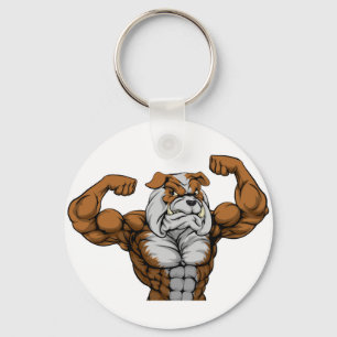 Bulldoggmaskot Nyckelring
