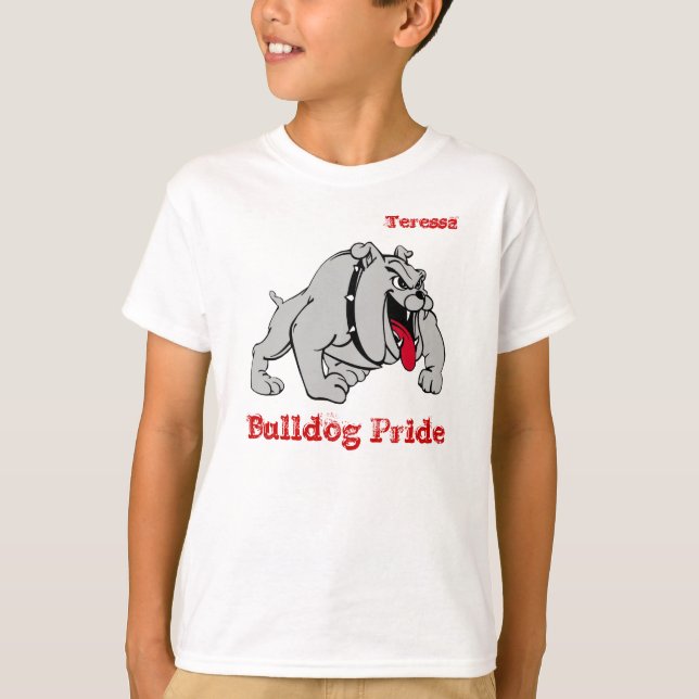 Bulldoggmaskotskjorta T-shirt (Framsida)