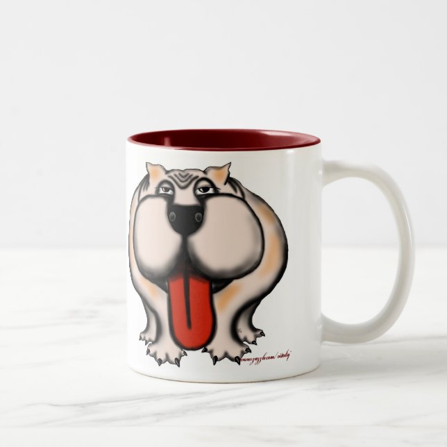 Bulldoggmuggdesign Två-Tonad Mugg (Höger)