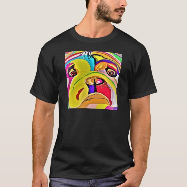 Bulldoggnärbild Tee (Framsida)