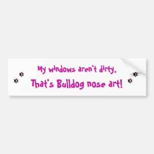 Bulldoggnäsa Art. Bildekal
