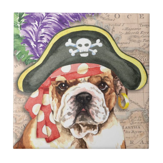 Bulldoggpirat Kakelplatta (Framsidan)