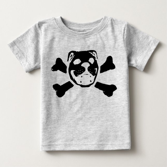 Bulldoggskalle för baby tröja (Framsida)