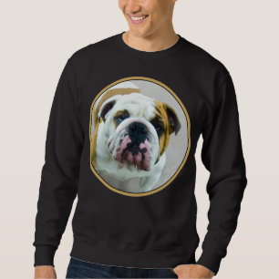 Bulldoggsmålning - Söt originell hundkonst Lång Ärmad Tröja