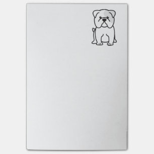 Bulldoggtecknad Post-it Block